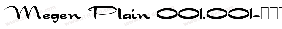 Megen Plain 001.001字体转换